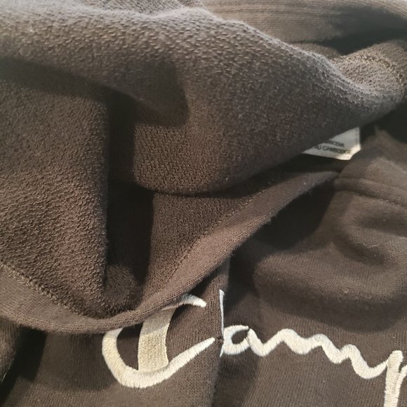 UNISEX - CHAMPION - Hoodie black french terry - TMedium - Picture 5 of 6